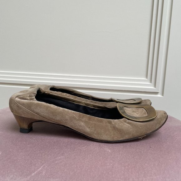 ROGER VIVIER SUEDE FLATS - Picture 5 of 6